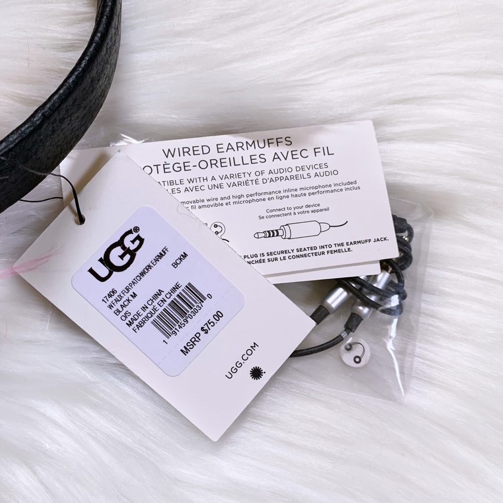 UGG Wired Faux Fur Patchwork Earmuffs - Picture 8 of 9